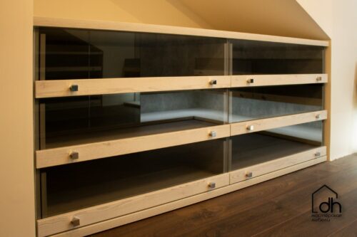 Гардеробная с большим шкафом для обуви