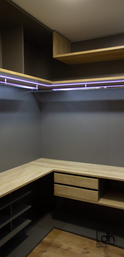 Гардеробная со складной дверью