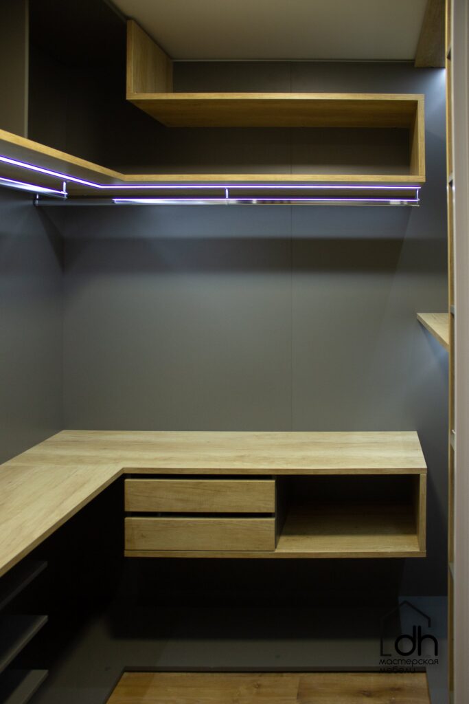 Гардеробная со складной дверью